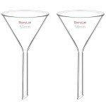 StonyLab 2-Pack Borosilicate Glass Funnels 50mm