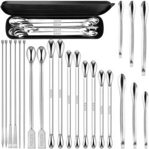 23-Piece Stainless Steel Micro Scoop & Spatula Set