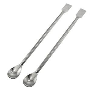 Maxmoral 2PCS 30cm Stainless Steel Lab Spoon Set