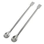 Maxmoral 2PCS 30cm Stainless Steel Lab Spoon Set