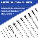 23-Piece Stainless Steel Micro Scoop & Spatula Set