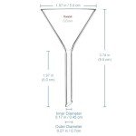 StonyLab 2-Pack Borosilicate Glass Funnels 50mm
