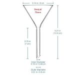 StonyLab Heavy Wall Borosilicate Glass Funnel 75mm