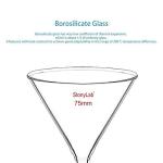 StonyLab Heavy Wall Borosilicate Glass Funnel 75mm