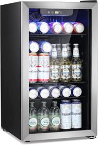 Mini Beverage Cooler with Glass Door for 120 Cans