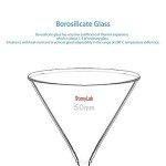 StonyLab 2-Pack Borosilicate Glass Funnels 50mm