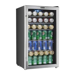 Getue Whynter BR-130SB Beverage Refrigerator, Black/Stainless Steel
