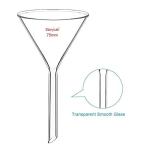 StonyLab Heavy Wall Borosilicate Glass Funnel 75mm