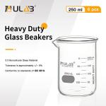 ULAB 250ml Heavy Duty Glass Beakers, Set of 6