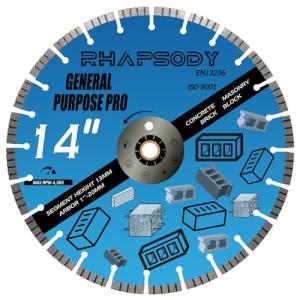14" Diamond Concrete Saw Blade - Turbo Segmented