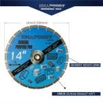 14" Diamond Concrete Saw Blade - Turbo Segmented