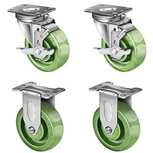 Heavy-Duty Stainless Steel Oven Rack Casters - Set of 4