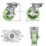 Heavy-Duty Stainless Steel Oven Rack Casters - Set of 4