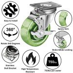 Heavy-Duty Stainless Steel Oven Rack Casters - Set of 4