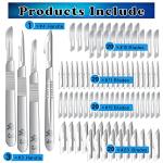 80 PCS Surgical Scalpel Blades with Handles and Box