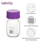 Glass Round Media Storage Bottles - 12pcs, 100ml