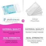 200 Self-Sealing Autoclave Pouch Bags with Indicators