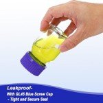 8 Pack 100ml Borosilicate Glass Lab Storage Bottles