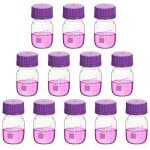 Glass Round Media Storage Bottles - 12pcs, 100ml