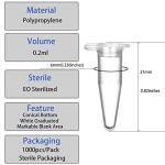 BKMAMLAB 0.2ml Microcentrifuge Tubes, 300 Pack
