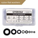 Nylon Flat Washer Assortment Kit - 510 Pcs