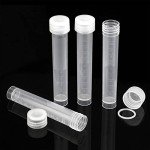 10ml Plastic Sample Vials with Screw Caps - 50PCS