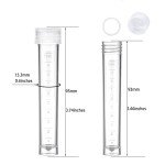 10ml Plastic Sample Vials with Screw Caps - 50PCS