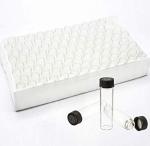 100 Glass Vials with Black Screw Caps - 4 ml