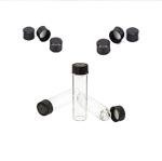 100 Glass Vials with Black Screw Caps - 4 ml