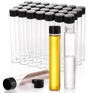 Nicunom 30 Pack Clear Glass Vials with Caps