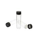100 Glass Vials with Black Screw Caps - 4 ml