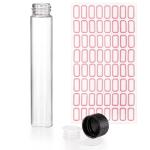 Nicunom 30 Pack Clear Glass Vials with Caps