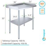 Stainless Steel Commercial Work Table with Backsplash