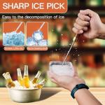 Ice Picks Set – Stainless Steel with Wooden Handle