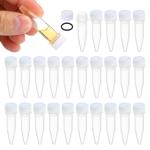 PATIKIL 1.5ml Cryogenic Vials with Screw Top - 25 Pack