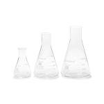 Glass Narrow Mouth Erlenmeyer Flask Set - 3 Sizes