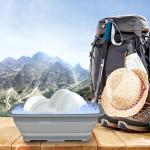 Portable 10-Liter Collapsible Ice Bucket - Gray