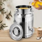 15L Stainless Steel Milk Can with Faucet & Handles