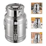 15L Stainless Steel Milk Can with Faucet & Handles