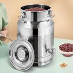 15L Stainless Steel Milk Can with Faucet & Handles