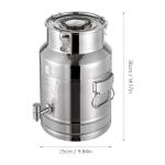 15L Stainless Steel Milk Can with Faucet & Handles
