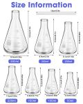 Glass Erlenmeyer Flask Set with Stirring Rods - 9 Pack