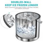 Stainless Steel Insulated Ice Bucket with Lid and Scoop