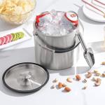 Stainless Steel Insulated Ice Bucket with Lid and Scoop