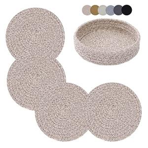 Coga Cotton Heat Resistant Hot Pads with Basket