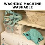 Aqua Heat Resistant Silicone Mini Oven Mitts