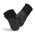 HexClad Black Silicone Oven Mitts, 2-Pack