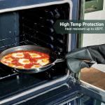 HexClad Black Silicone Oven Mitts, 2-Pack