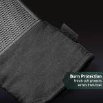 HexClad Black Silicone Oven Mitts, 2-Pack