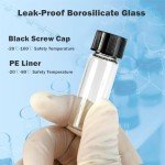 ALWSCI 1 Dram Borosilicate Glass Vials, 20 Pack